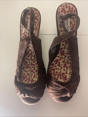 American Eagle Women’s Brown Slingback Flats Size 11